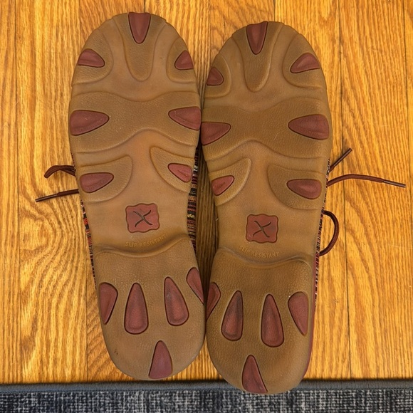 Twisted X Women’s Striped Red Multi Driving Moccasins Size 11 - Picture 8 of 8